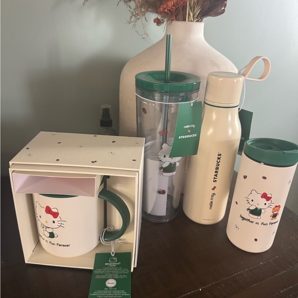 Starbucks Other - Starbucks Hello Kitty Mug and Tumbler Set - Cream and Green Limted Edition 2025